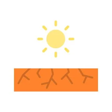 Drought icon vector image. Stock Illustration