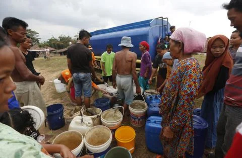 Drought in Java, Bekasi, Indonesia - 29 Aug 2017 Stock-Fotos