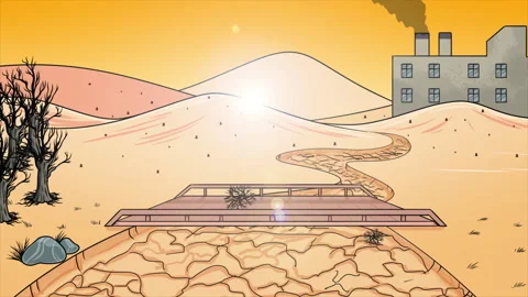 Drought Landscape Stock Footage 232190059