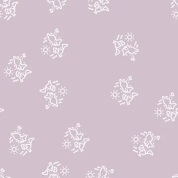 Drought map line seamless pattern Stock Illustration