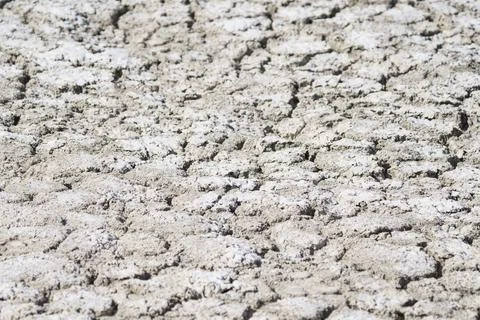 Drought Mud Pattern Of A Salt Lake Climate Change Stock Photos