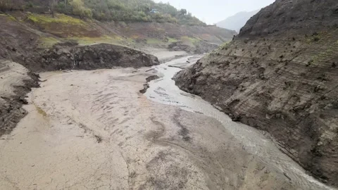 Drought muddy river dry Stock Footage 239273298