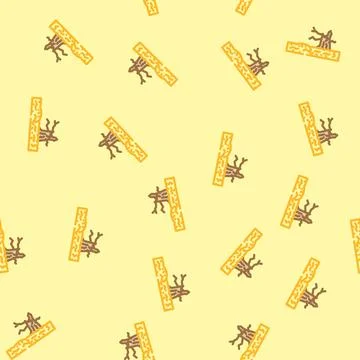 Drought natural phenomena vector seamless pattern Stock Illustration