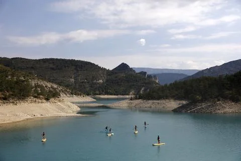 Drought in southern France, Castellane - 13 Jul 2022 Stock Photos