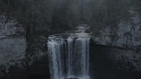 Drove Fly Over Waterfall Video stock 148514810