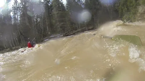 Drowning kayaker Stock Footage 22780905