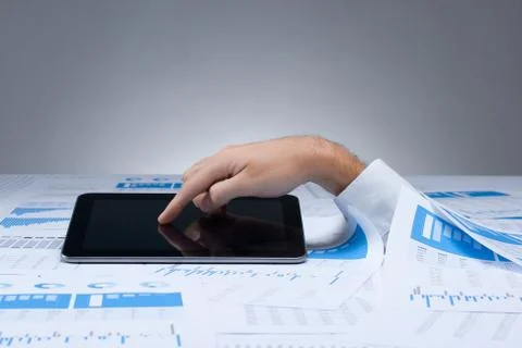 Drowning in paperwork solution Stock Photos