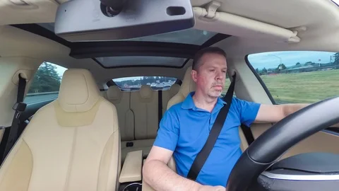 Drowsy Driver Stock Footage 91705499