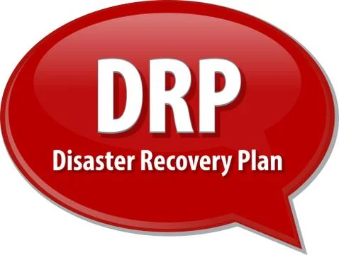 DRP acronym word speech bubble illustration Stock Illustration
