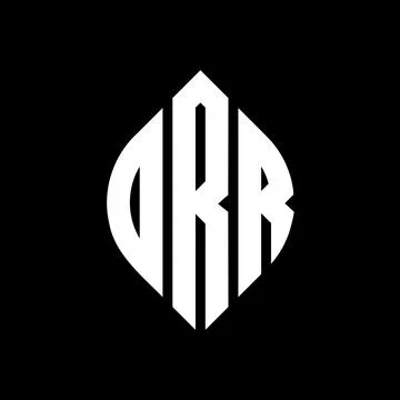 DRR circle letter logo design with circle and ellipse shape. DRR ellipse lett Stock Illustration