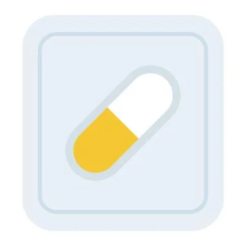 Drug capsule in a separate package vector icon flat isolated Stock Illustration