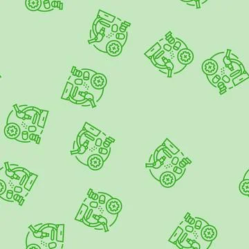 Drug discovery development biomedical line seamless pattern 스톡 일러스트