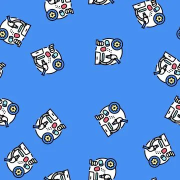 Drug discovery development biomedical vector seamless pattern Stock Illustration