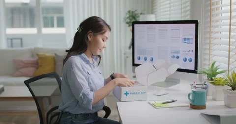 Drug distribution group insurance for remote work workforce welfare. Stock Footage 171784112