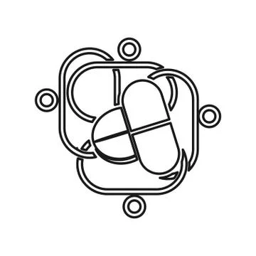 Drug medicine Commitment Teamwork Together Outline Logo vector イラスト素材