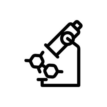 Drug microscope icon vector. Isolated contour symbol illustration Illustrazione stock