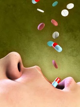 Drug overuse Stockillustratie