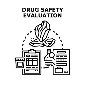 Drug safety evaluation process managing pharmaceutical product quality Stock Illustration
