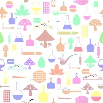 Drug seamless pattern background icon. Stock Illustration