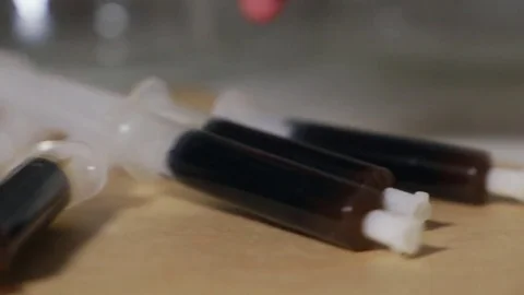 Drug syringes Stock Footage 70518626