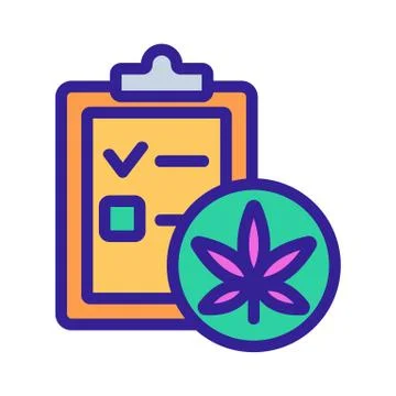 Drug test icon vector. Isolated contour symbol illustration Stock Illustration