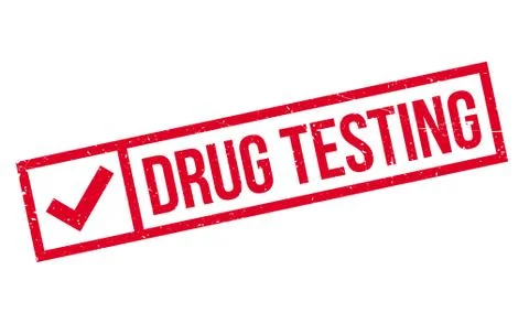 Drug Testing rubber stamp Illustrazione stock