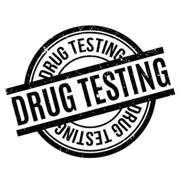 Drug Testing rubber stamp Illustrazione stock