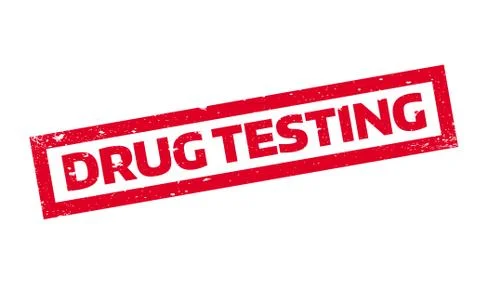 Drug Testing rubber stamp Illustrazione stock