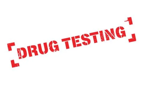 Drug Testing rubber stamp Illustrazione stock