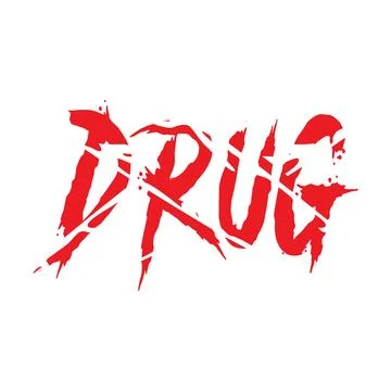 Drug text illustration vector Stock Illustration