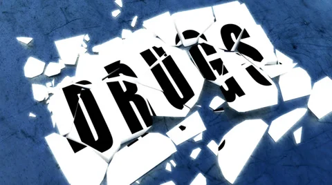 Drug typography crumbles Stock Footage 37144904