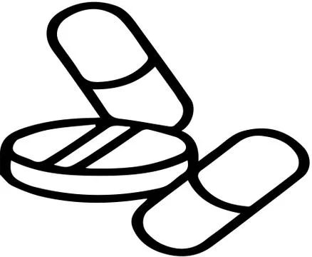 Drug vector on white background Stock Illustration