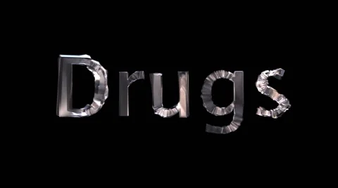 Drugs animated text with alpha matte Stock Footage 50367465