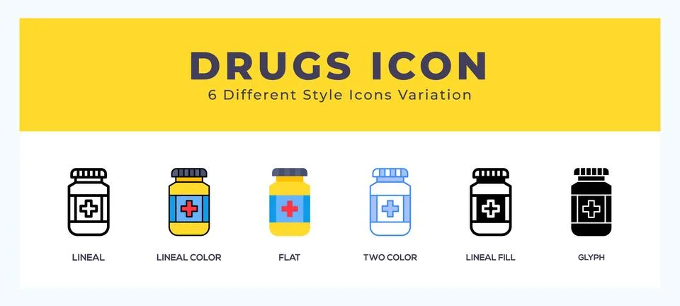 Drugs icon in different style vector illustration. Stockillustratie