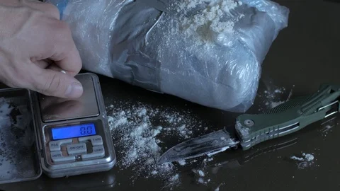 Drugs on the table Stock Footage 104574371