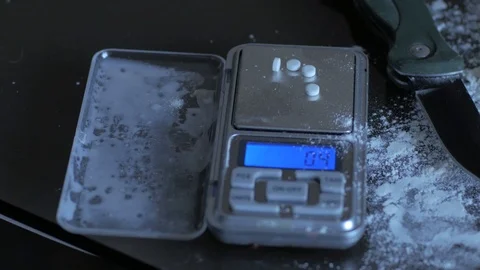Drugs on the table Stock Footage 104574446