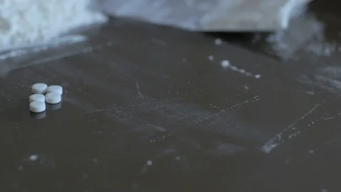 Drugs on the table Stock Footage 104574448