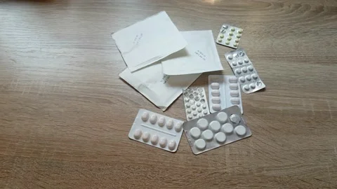 Drugs On The Table Stock Footage 136674235