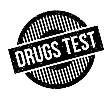 Drugs Test rubber stamp Stock Illustration