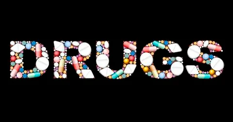 DrugsPillsWord Illustrazione stock