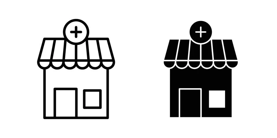 Drugstore icon set. Vector EPS 10 Stock Illustration