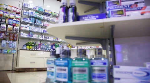 Drugstore interior Stock Footage 50992712
