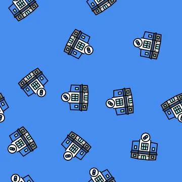 Drugstore shop vector seamless pattern Stock Illustration