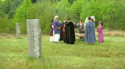 Druidic ritual 02 Video stock 39793747