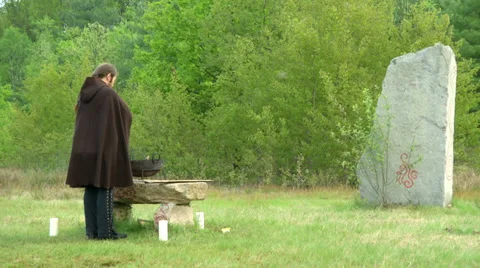 Druidic ritual 03 Video stock 39794051