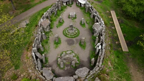 The Druid’s Temple in nr Masham Stock Footage 198030013