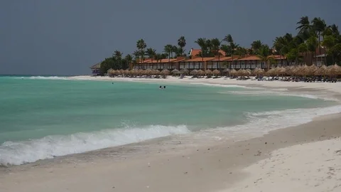 Druif Beach Aruba Stock-Footage 74891846