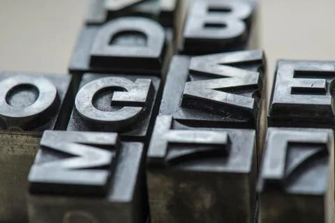 Drukletters 5 Stock Photos