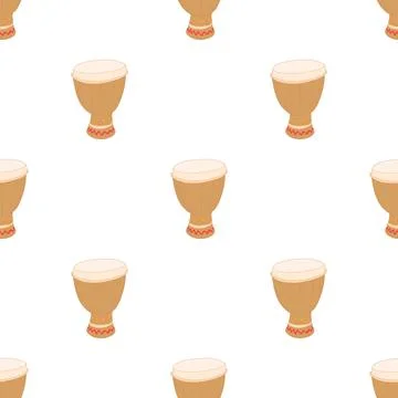 Drum of aborigines pattern seamless vector Illustrazione stock