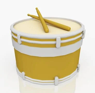 Drum against a white background Stock Illustration